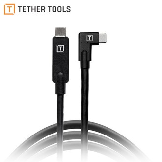 Cable TetherPro USB C a USB C  en Angulo Recto - 4.6m (negro)