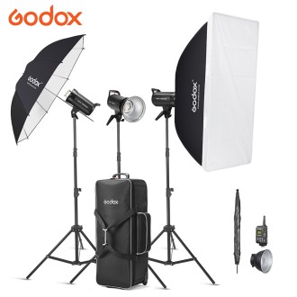 Kit de 3 flashes GODOX SK300IIV-D (total 900W)