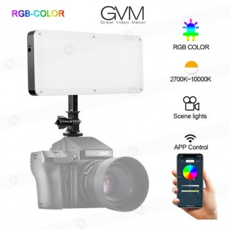  LED GVM 162 RGB LED On-Camera - Bluetooth App Control