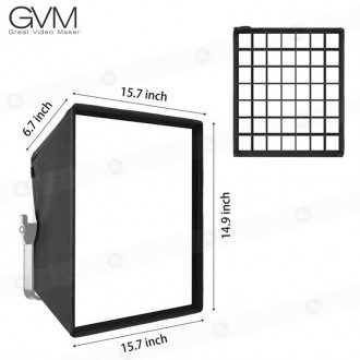 Softbox + Grid para panel LED GVM 1200D (40x38cm)