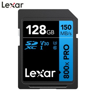 Memoria SD 128GB Lexar UHS-I SDXC 800x - U3 -V30 - 150mb/s