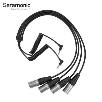 Adaptador Saramonic SR-C2020 Dual 3.5mm TRS Macho a 4 XLR Macho para receptores Wireless