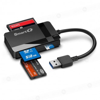 Lector de Memorias SmartQ USB 3.0 - SD/SDHC/SCXC/MMC/MMC