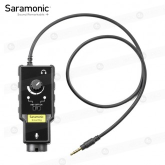 Adaptador Saramonic SmartRig II de XLR / 6.35mm a Android o iOS con puerto 3.5mm