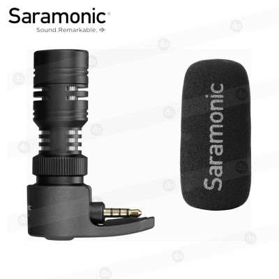 Micrófono Saramonic SmartMic+ Compacto Direccional con 3.5mm TRRS Plug para smartphone / tablet