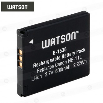 Bateria Watson tipo Canon NB-11L (3.7V, 600mAh)