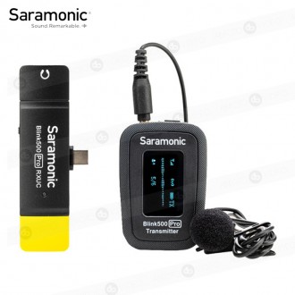 Micrófono Saramonic Lavalier Inalámbrico Blink 500 PRO B5 para dispositivos USB-Type C (2.4 GHz)
