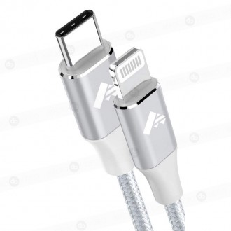 Cable de Datos y Carga USB C a Lightning - 2m - Gris