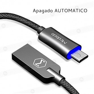 Cable Mcdodo - Cable micro USB Smart LED de carga rápida para Andoid