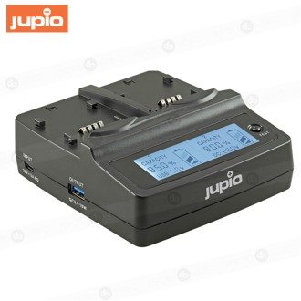 Cargador Dual Jupio V2 para Baterias Canon / Nikon / Sony / Fuji (escoger placas en opciones)