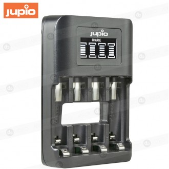 Cargador Jupio AA / AAA - USB -  ULTRA Fast Charger LCD