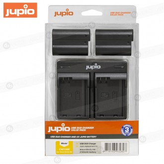 Kit 2 Baterías EN-EL15c + cargador DUAL Jupio 2100mAh (Nikon)
