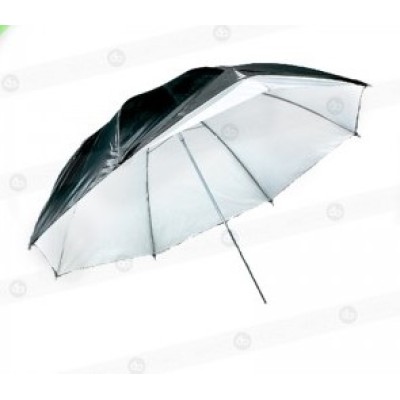 Paraguas XL blanco/negro 180cm