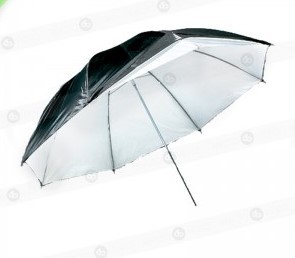 Paraguas XL blanco/negro 180cm