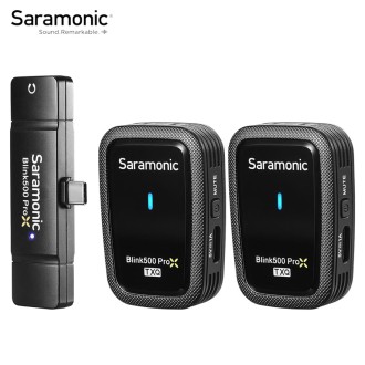 Micrófono Saramonic Lavalier Dual Inalámbrico Blink 500 Prox Q6 -  USB C - (2.4 GHz)