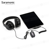 Adaptador Saramonic SR-EA2D 3.5mm TRS y TRRS para LIGHTNING / iOS