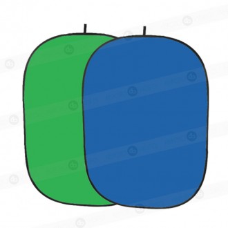 [Renta] Fondo portátil bicolor 150x200cm - Croma Green / Blue